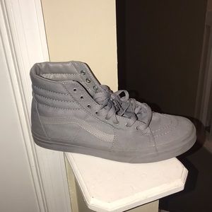 All Gray Mid top Vans